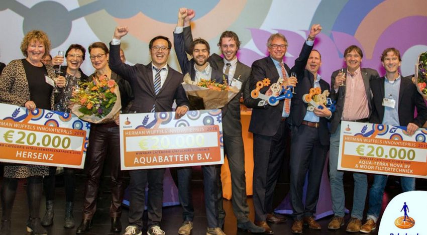 Herman Wijffels Innovatieprijs voor Aqua-Terra Nova en Moor Filtertechniek